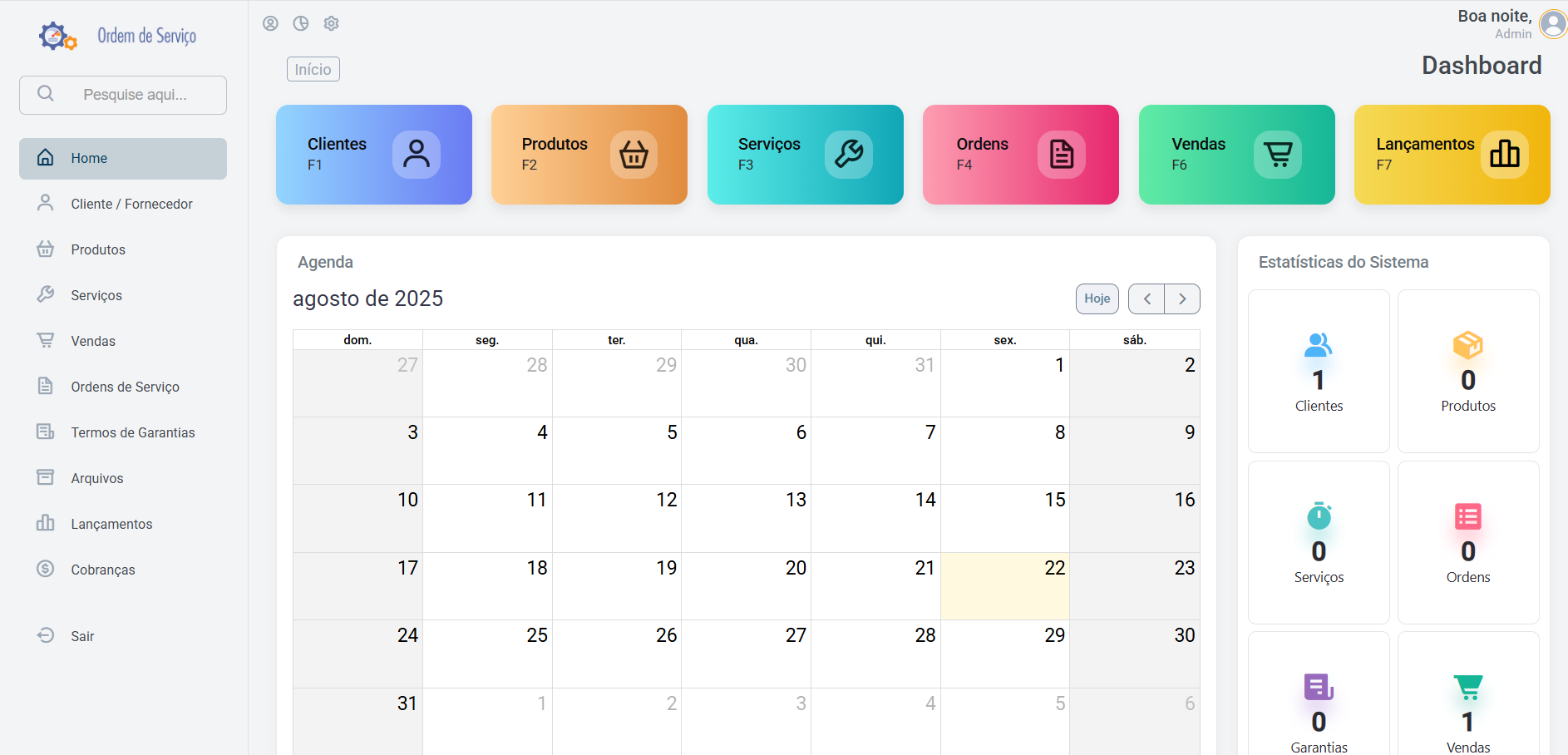 Os Master, ORDEM DE SERVÇO